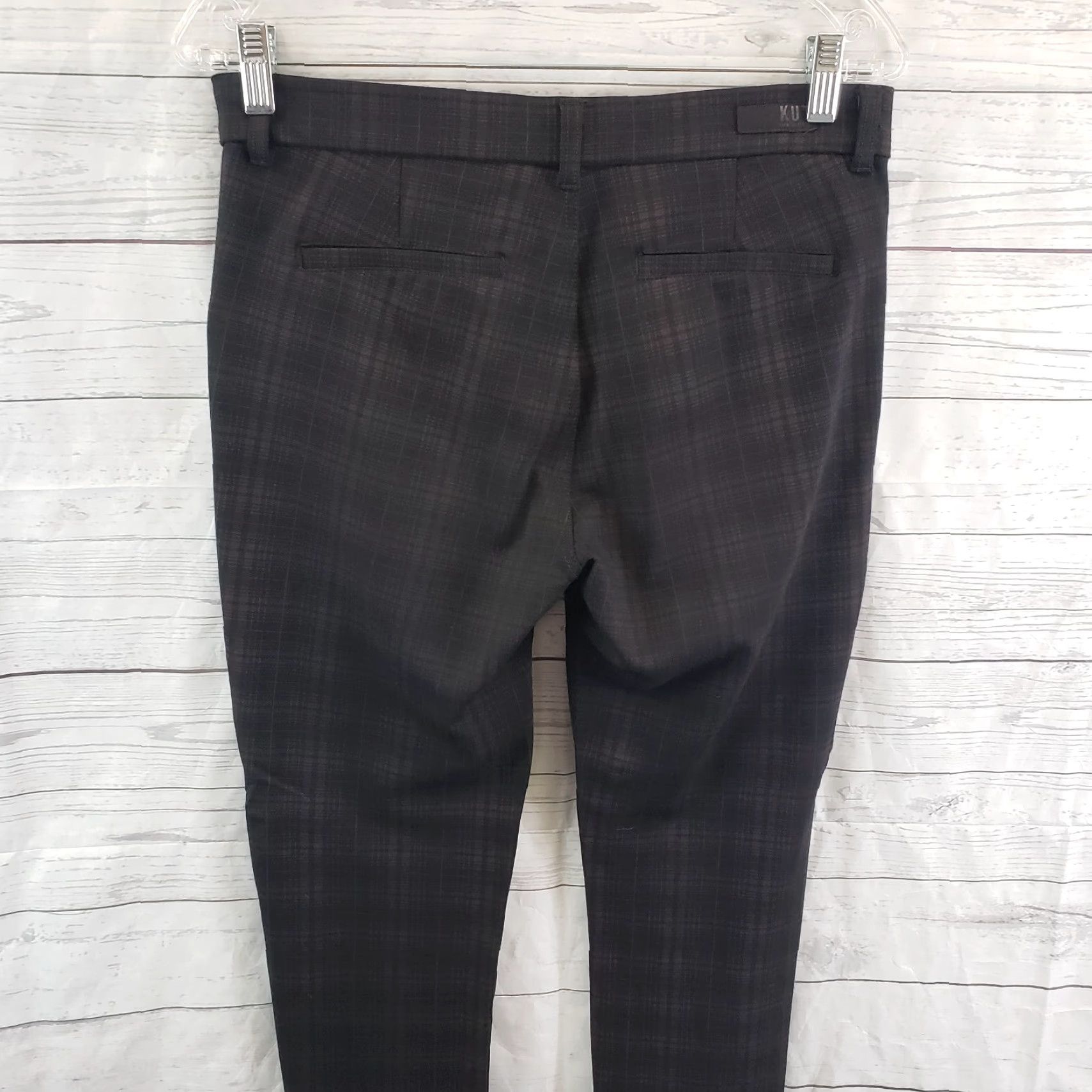 Vintage Kut From the Kloth Womens Ponte Knit Skinny Pants Size 8 Black Plaid Size 30" / US 8 / IT 44 - 4 Thumbnail
