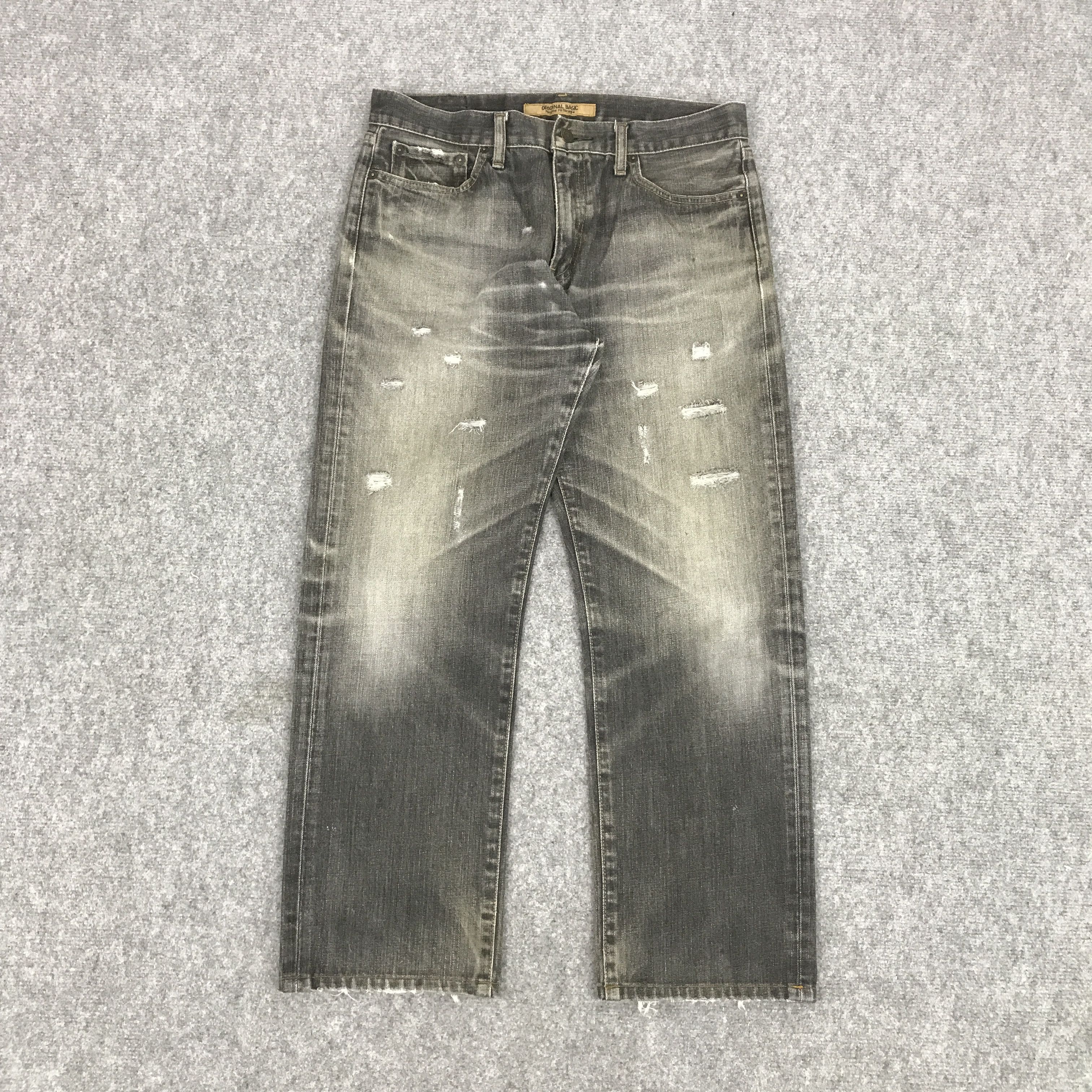 Japanese Brand × Uniqlo JAPANESE ORIGINAL UNIQLO DISTRESSED PANTS JEANS Size US 32 / EU 48 - 1 Thumbnail
