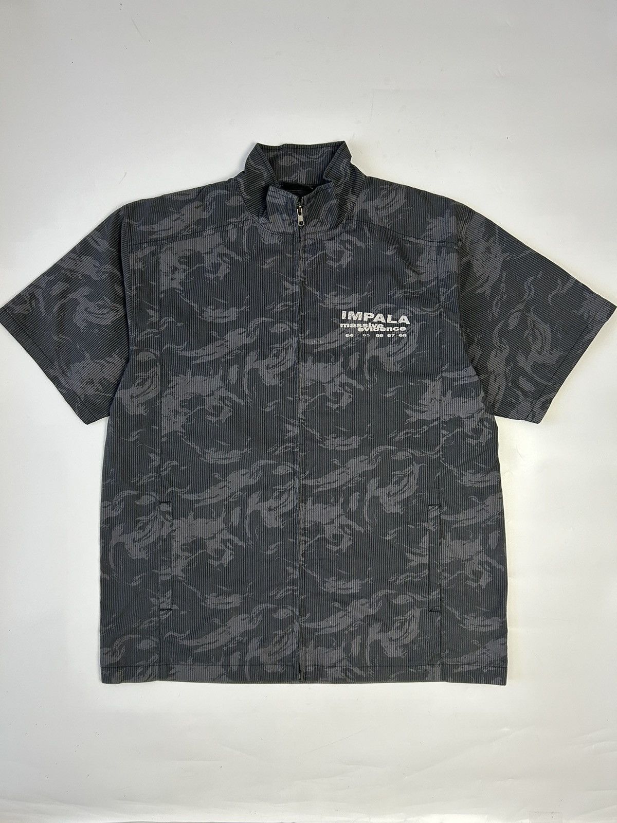 Hysteric Glamour × Japanese Brand IMPALA ZIPPER COTTON SHORT SLEEVE SHIRT Size US L / EU 52-54 / 3 - 1 Thumbnail