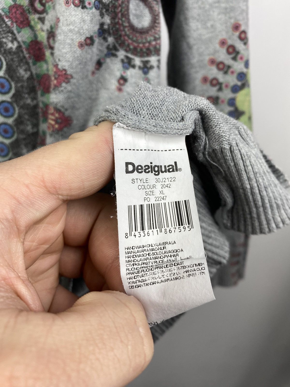 Designer × Desigual × Vintage Vintage Floral Japanese Style Longsleeve Sweatshirt Slim Size XL / US 12-14 / IT 48-50 - 4 Thumbnail