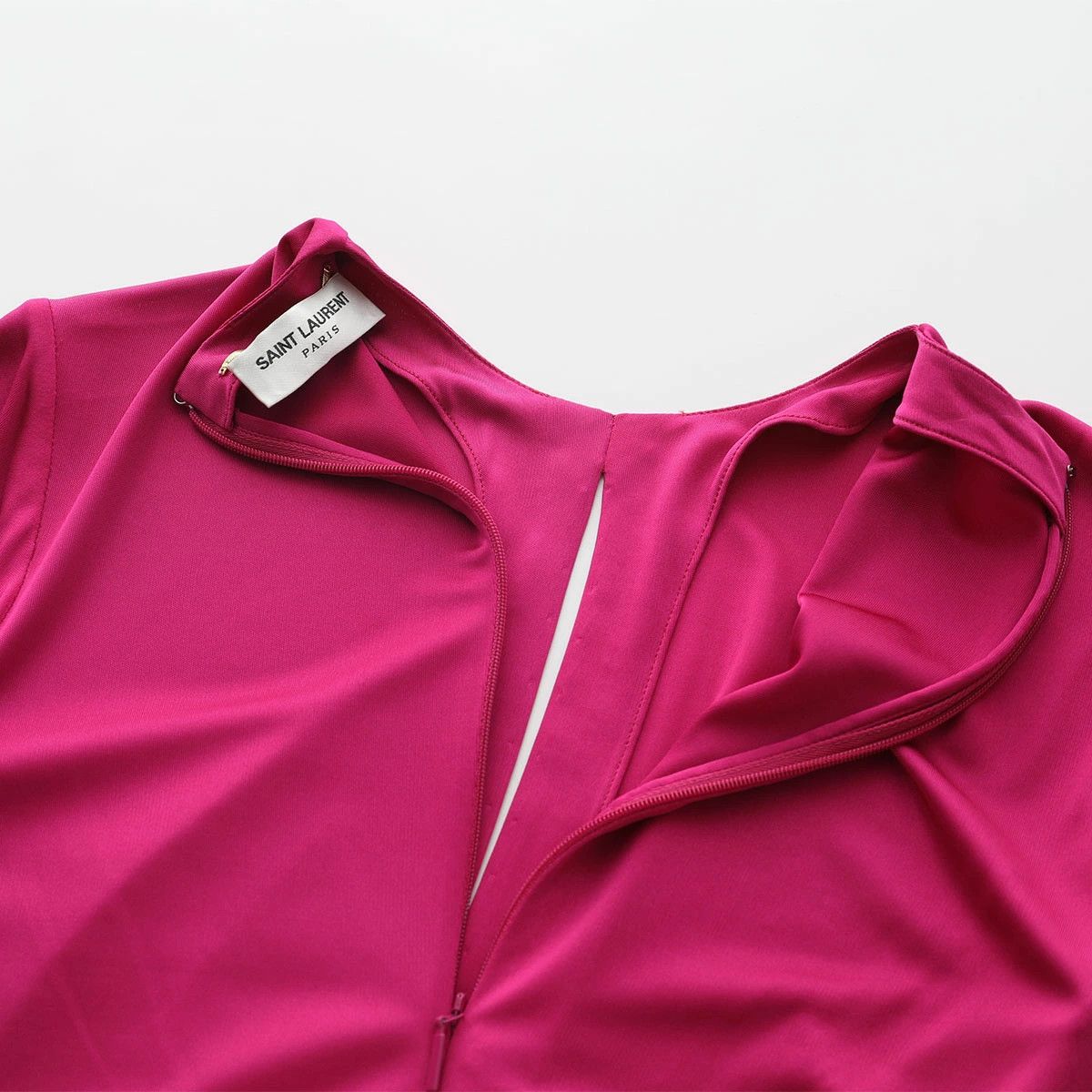 Saint Laurent Paris o1s1wg110924 Draped Dress in Jersey in Pink Size M / US 6-8 / IT 42-44 - 6 Thumbnail