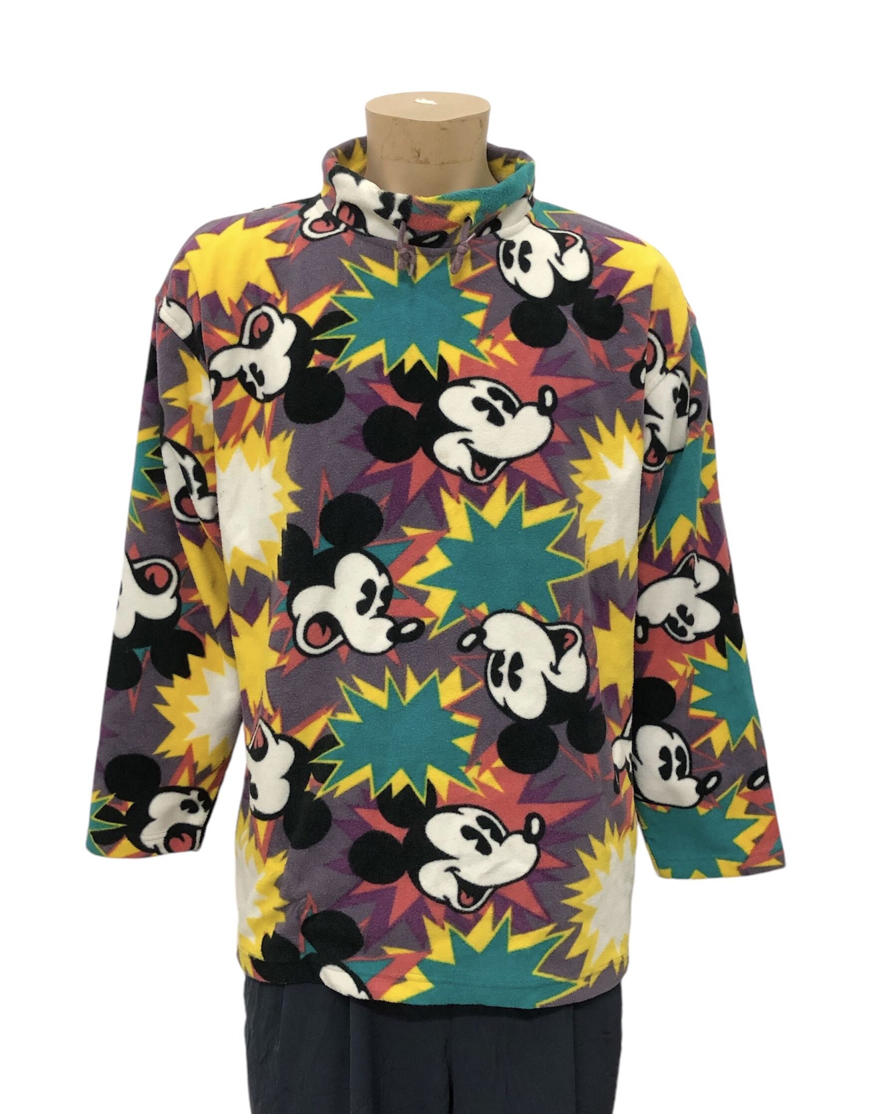 Disney × Mickey Mouse × Vintage Vintage Worn 90’s Tokyo Disneyland Printed Fleece Size US L / EU 52-54 / 3 - 1 Thumbnail