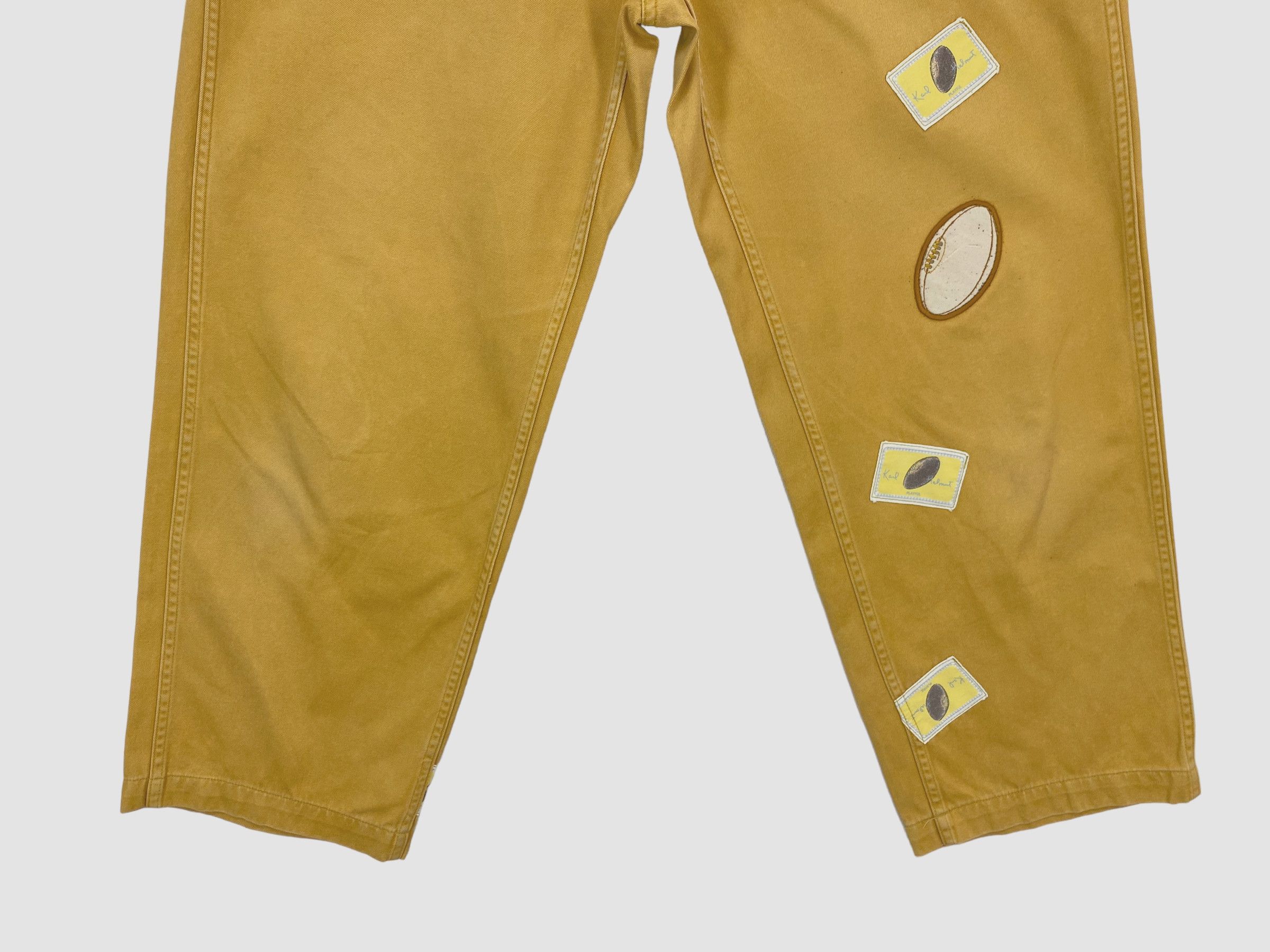 Karl Helmut Karl Helmut Patchwork Yellow Pants ColorBlock Workwear Style Size US 27 - 4 Thumbnail