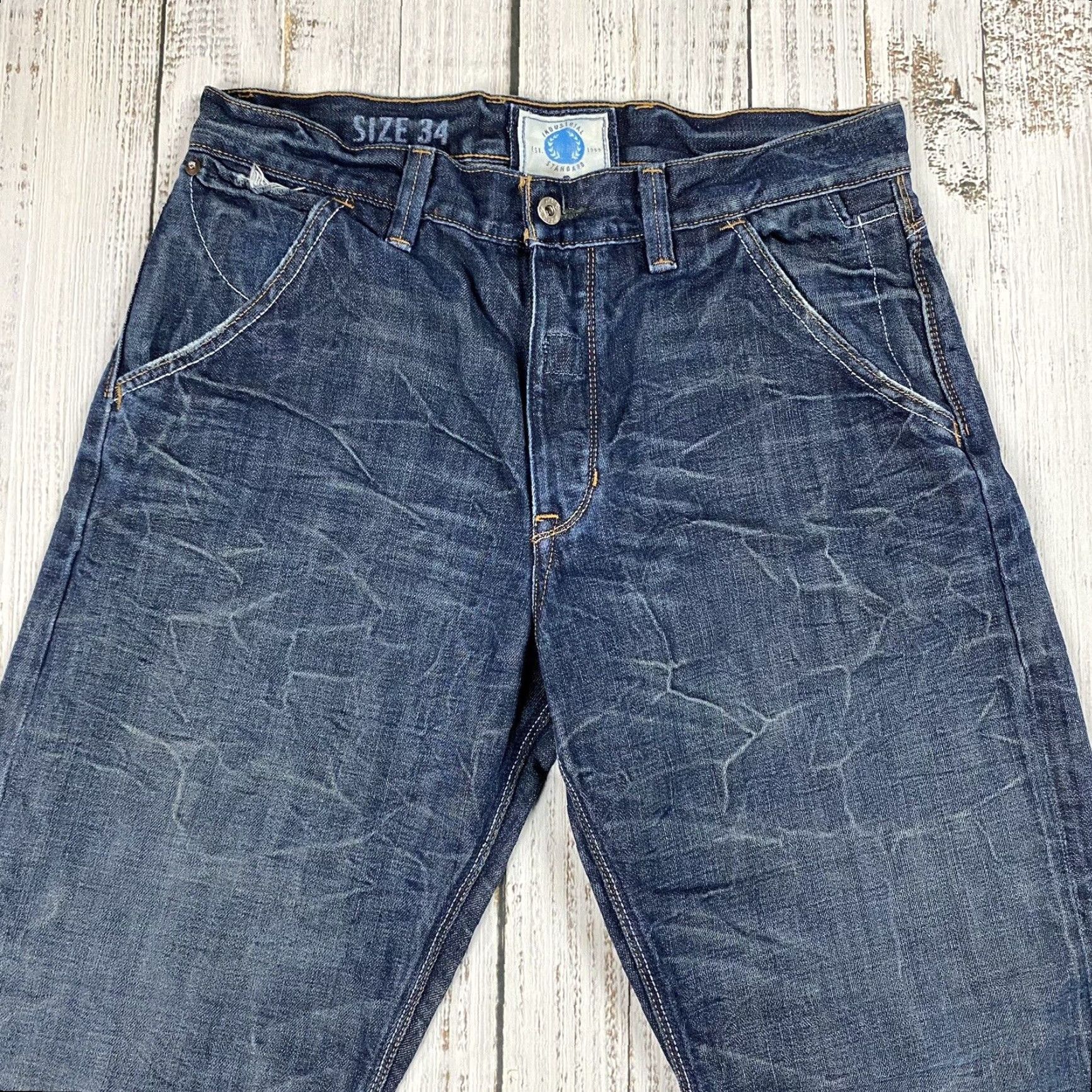 Gap GAP Men's Relaxed Fit 34x30 Straight Denim Jeans Blue Comfort Workwear 5-Pocket USA Size US 34 / EU 50 - 2 Thumbnail