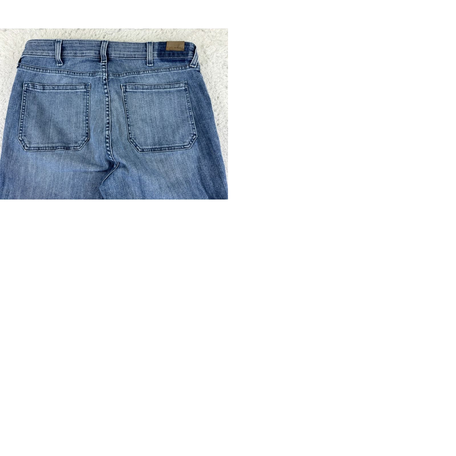 Ariat Ariat Jeans Womens Bootcut Denim Blue 31 Regular 29x31 Stretch Distressed Mid Rise 5-Pocket Denim Cotton Blend Womens Jeans Sportswear Size 24" / US 00 / IT 34 - 10 Thumbnail