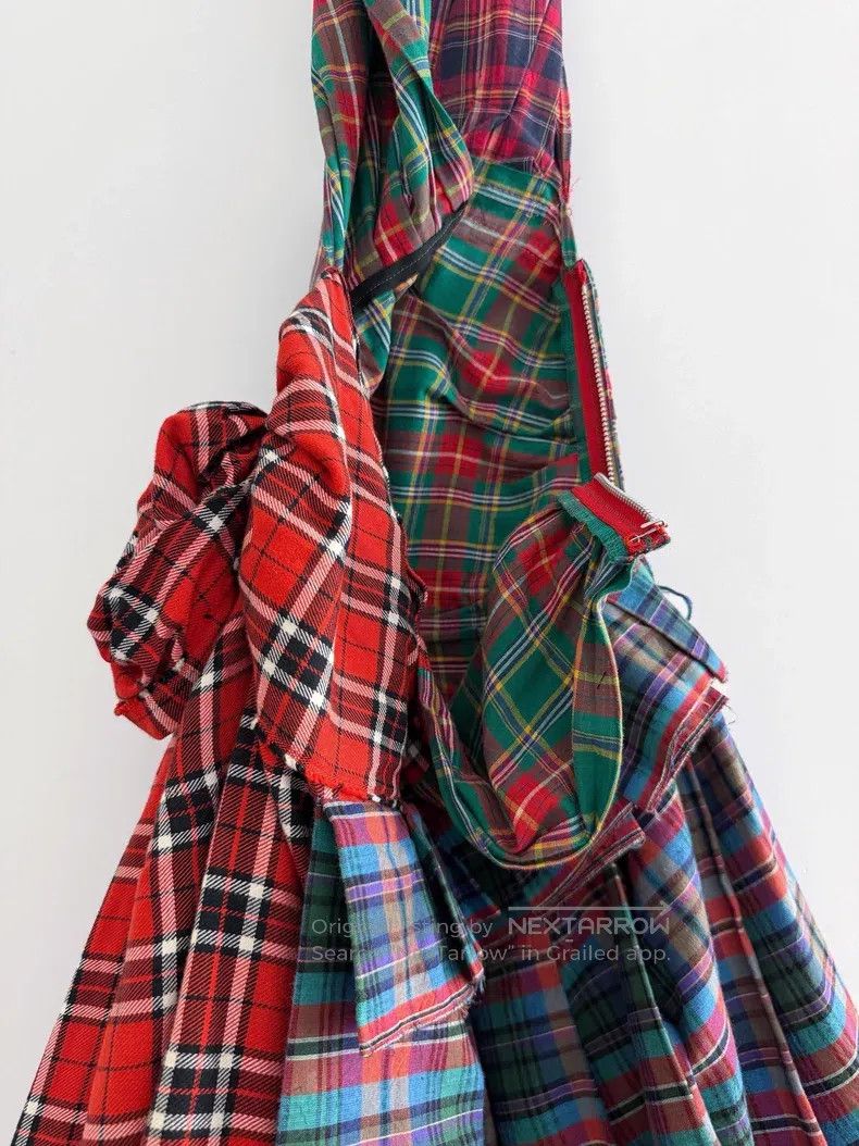 Comme des Garcons Comme des Garcons Pleated Patchwork Checkered Overalls Ski Size XS / US 0-2 / IT 36-38 - 8 Thumbnail