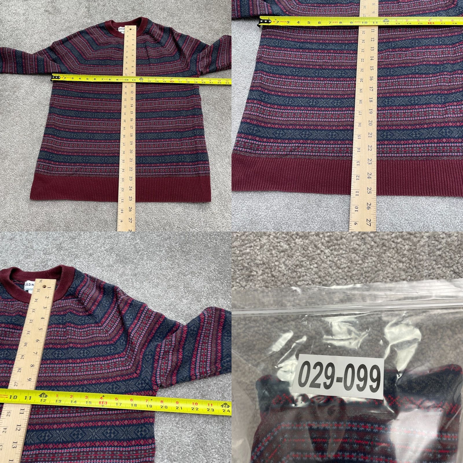 Old Navy VINTAGE Old Navy Pullover Sweatshirt Shirt Mens Medium Red Argyle Diamond Crew Neck Holiday Mens Size M / US 6-8 / IT 42-44 - 8 Thumbnail