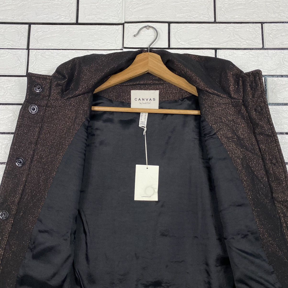 Japanese Brand 🔥CANVAS BY LANDS’ END BIKER VEST JACKET WORKER Size US S / EU 44-46 / 1 - 14 Thumbnail