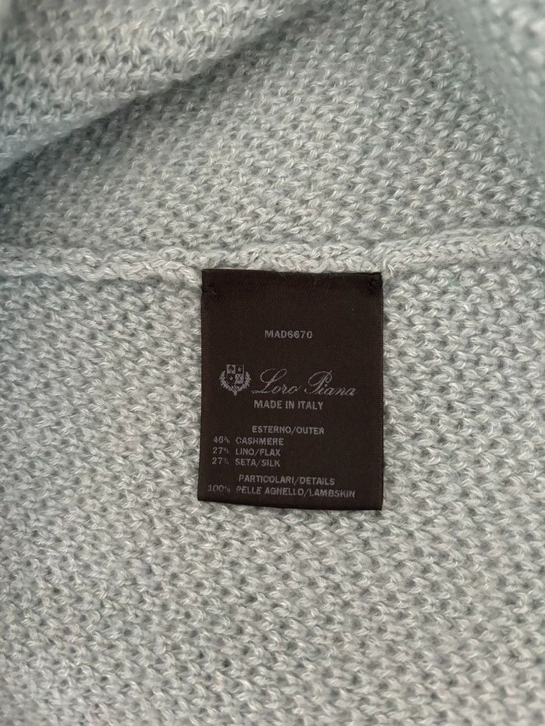 Loro Piana LORO PIANA Cashmere flax and silk blended honeycomb needle Size S / US 4 / IT 40 - 6 Thumbnail