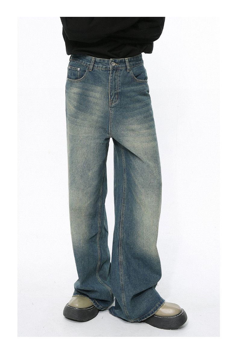 Japanese Brand × Jean Distressed retro washed simple straight casual jeans Size US 32 / EU 48 - 2 Thumbnail