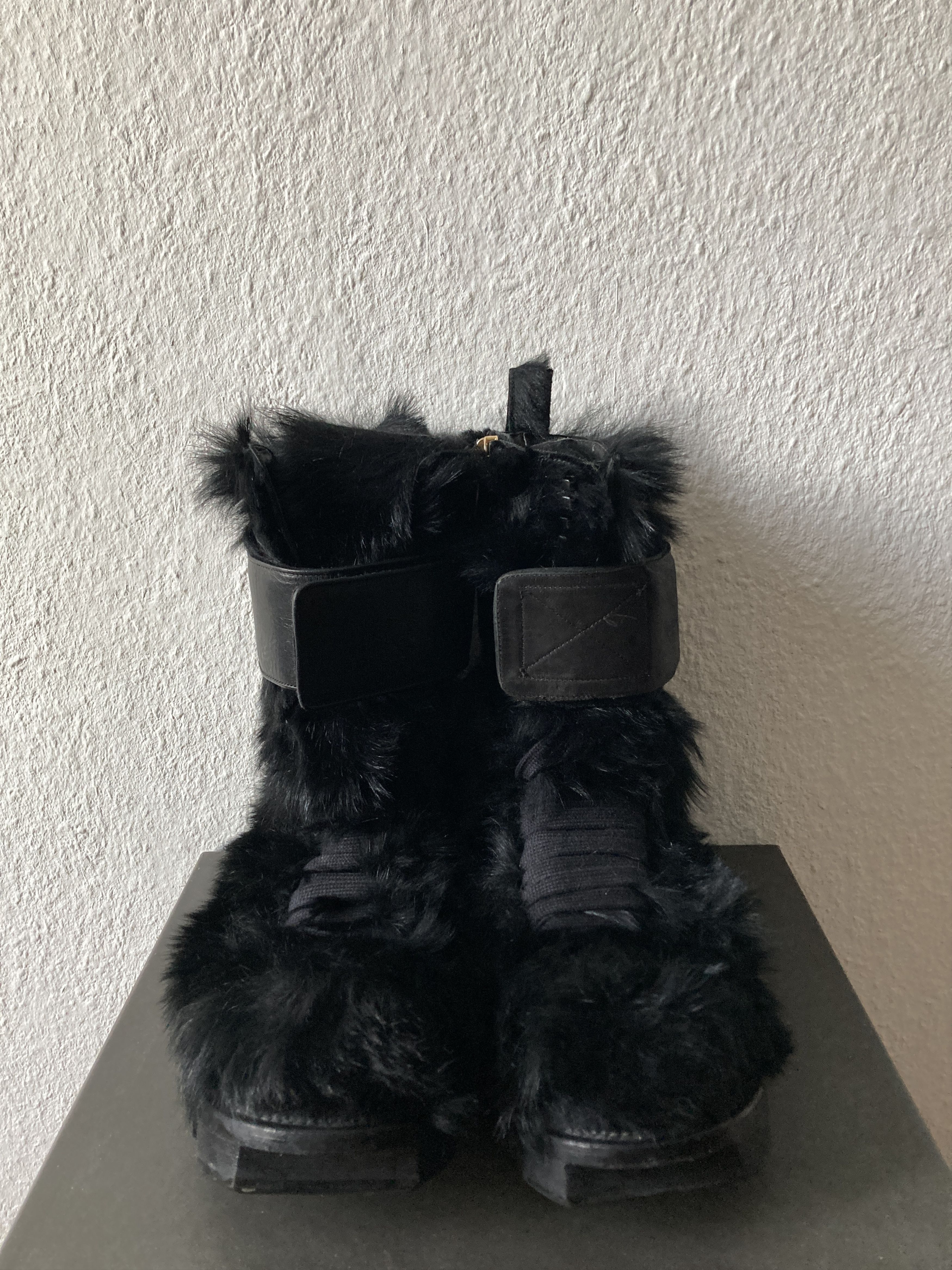 Rick Owens F/W 13 "PLINTH" Runway Fur Hiker Megatooth Boots Rick Owens Size US 11.5 / EU 44-45 - 5 Thumbnail
