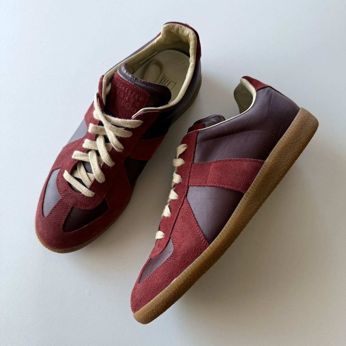 Maison Margiela 2015 Maison Margiela Burgundy Oxblood GATs Size US 10 / EU 43 - 7 Thumbnail