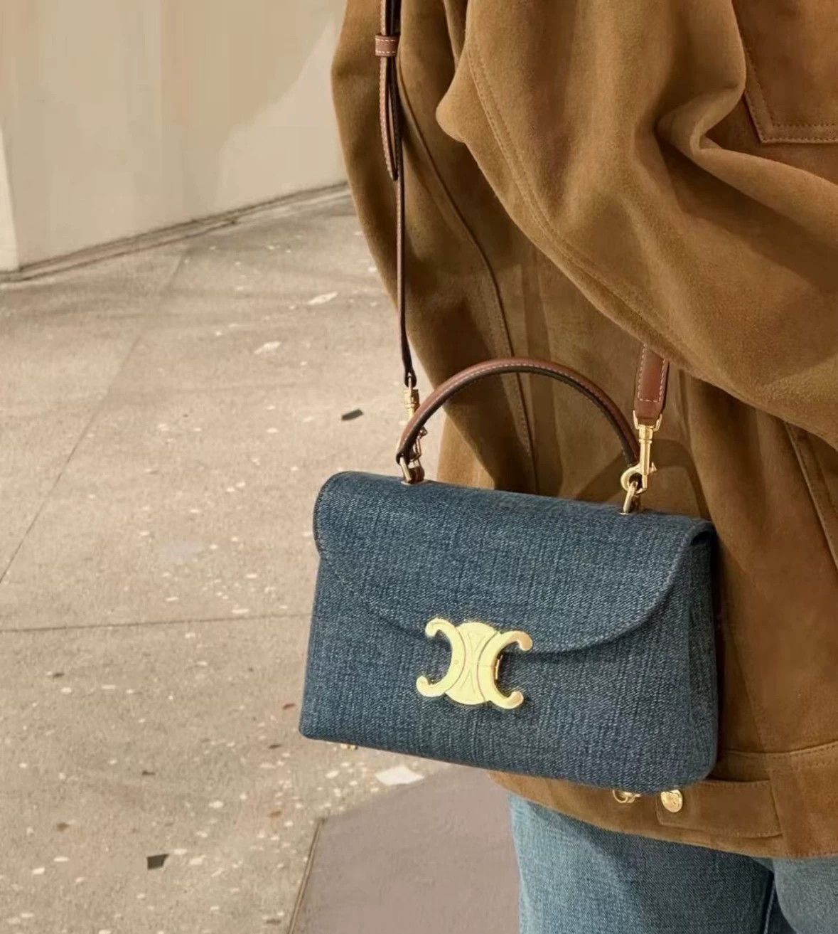 Celine CELINE TEEN NINO Denim Handheld/Shoulder Bag Size ONE SIZE - 8 Thumbnail