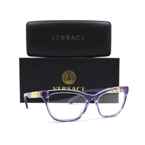 image of New Versace Ve3318 - 5353 Eyeglasses in Purple, Women's