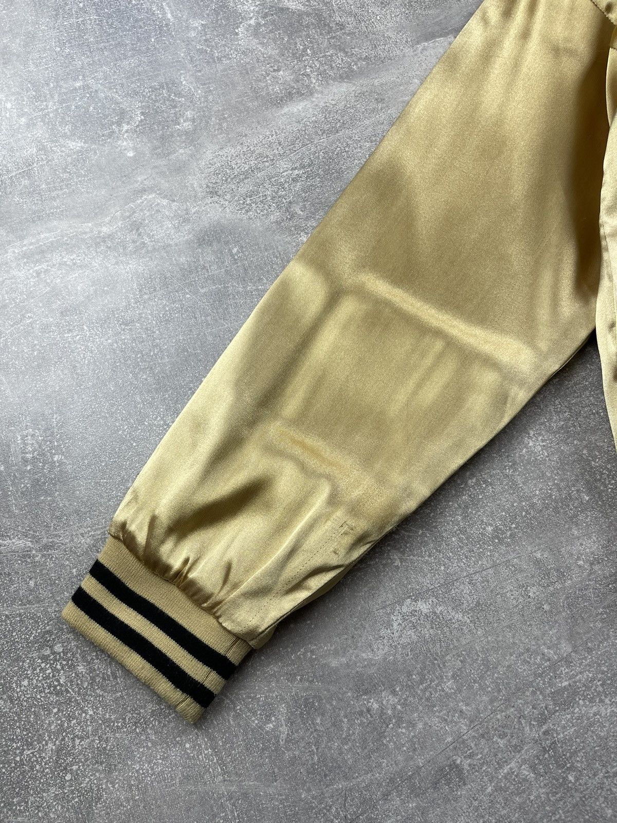 Stussy Stussy Vintage Gold / Black Big Logo Satin Bomber Jacket Size US S / EU 44-46 / 1 - 5 Thumbnail