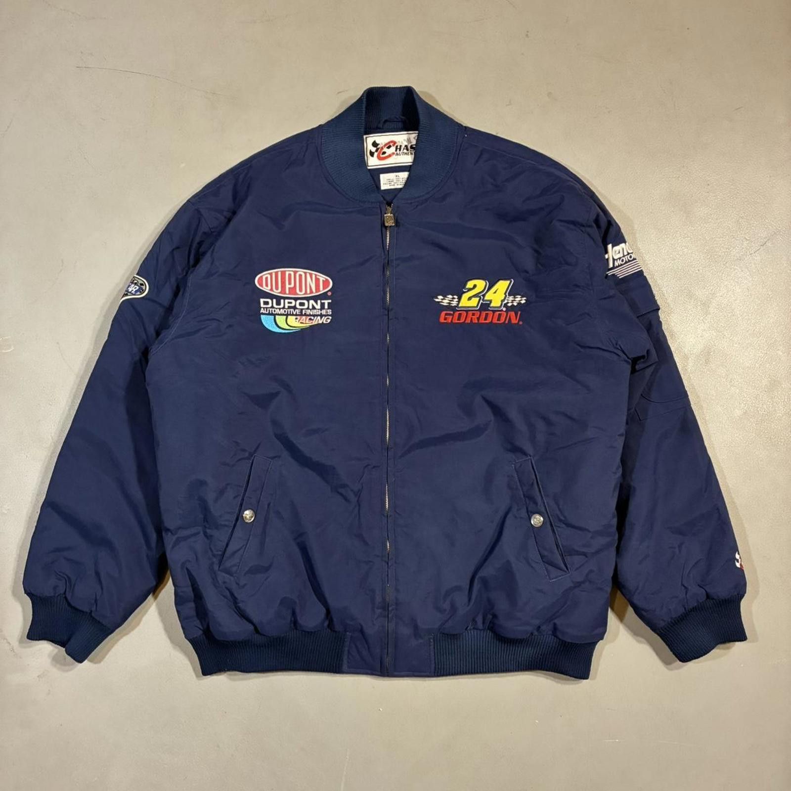 Chase Authentics Vintage Chase Authentic Jeff Gordon NASCAR Patched Bomber Size US XL / EU 56 / 4 - 1 Thumbnail