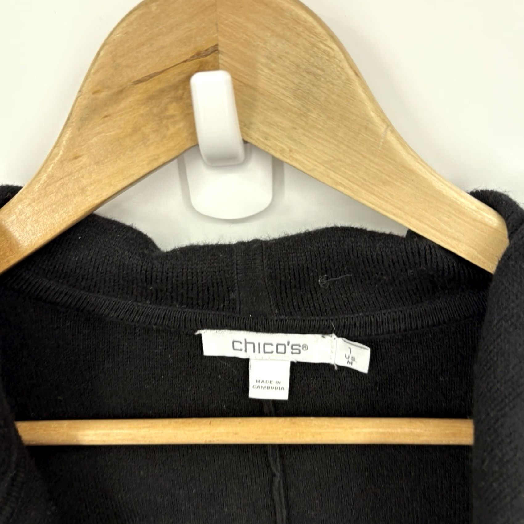 Vintage Chicos Sweater 1 Medium Faux Fur Quiet Luxury Soft Capsule Minimalist Hooded Size M / US 6-8 / IT 42-44 - 6 Thumbnail