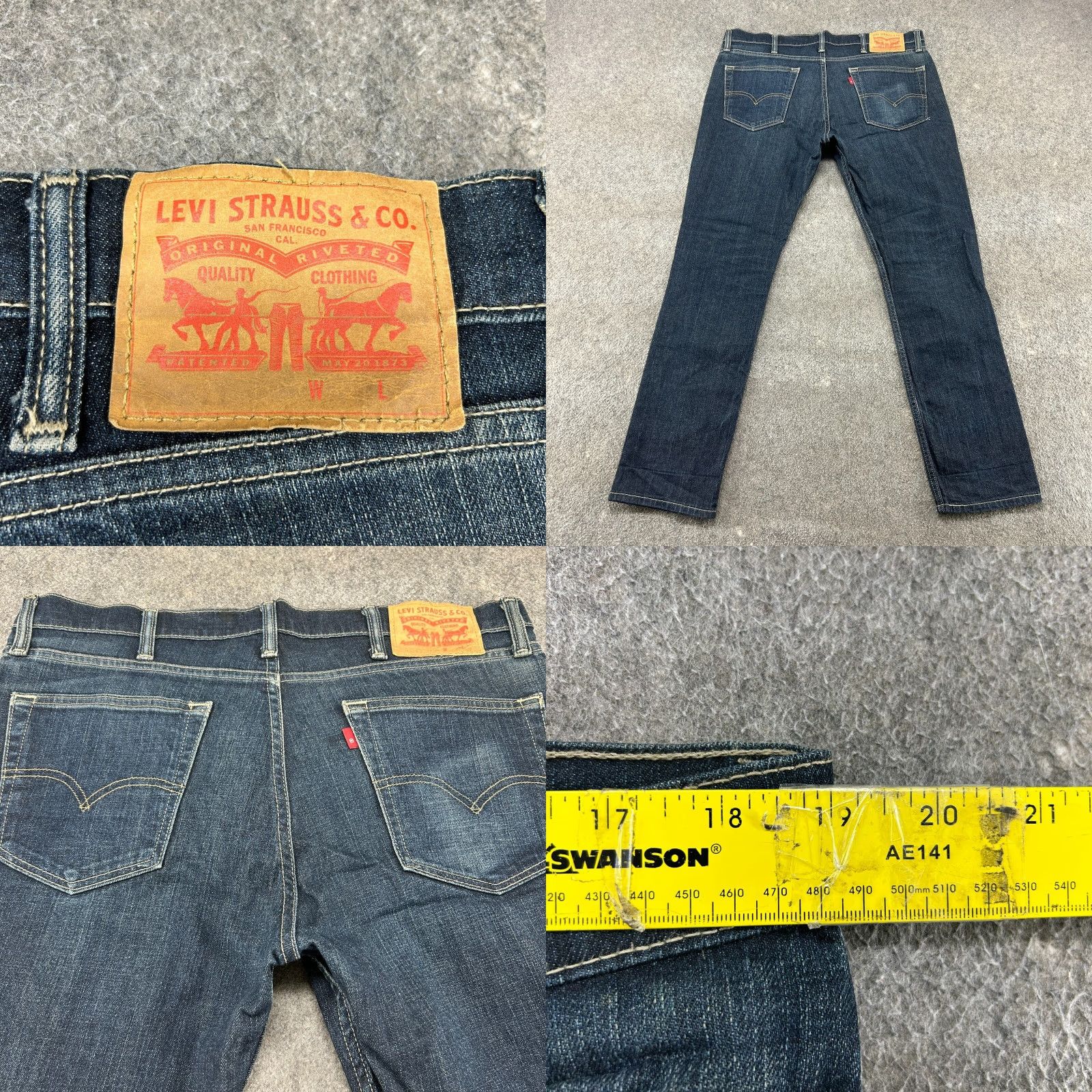 Levi's Levi's 511 Jeans Slim Stretch Denim Cotton 38x32 Blue Dark Wash Men Regular Size US 38 / EU 54 - 8 Thumbnail