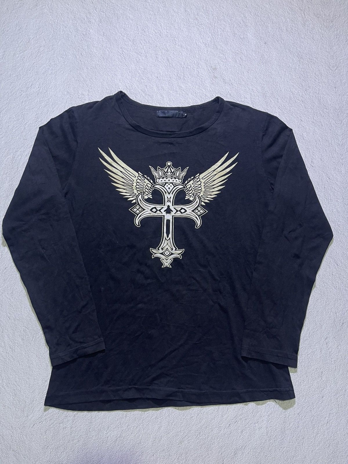 Japanese Brand VTG Y2K long sleeve t-shirt with a cross Size US M / EU 48-50 / 2 - 4 Thumbnail