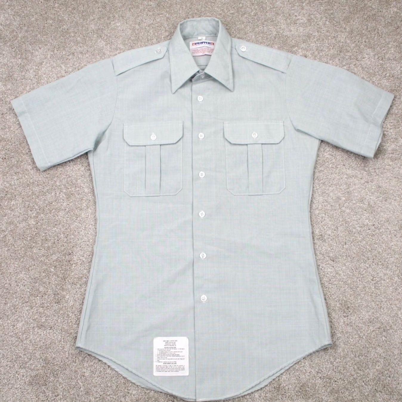 Propper PROPPER Army Shirt Mens 15 Green Tapered Body Polyester/Wool Short Sleeve ButtonUp Size US M / EU 48-50 / 2 - 2 Thumbnail