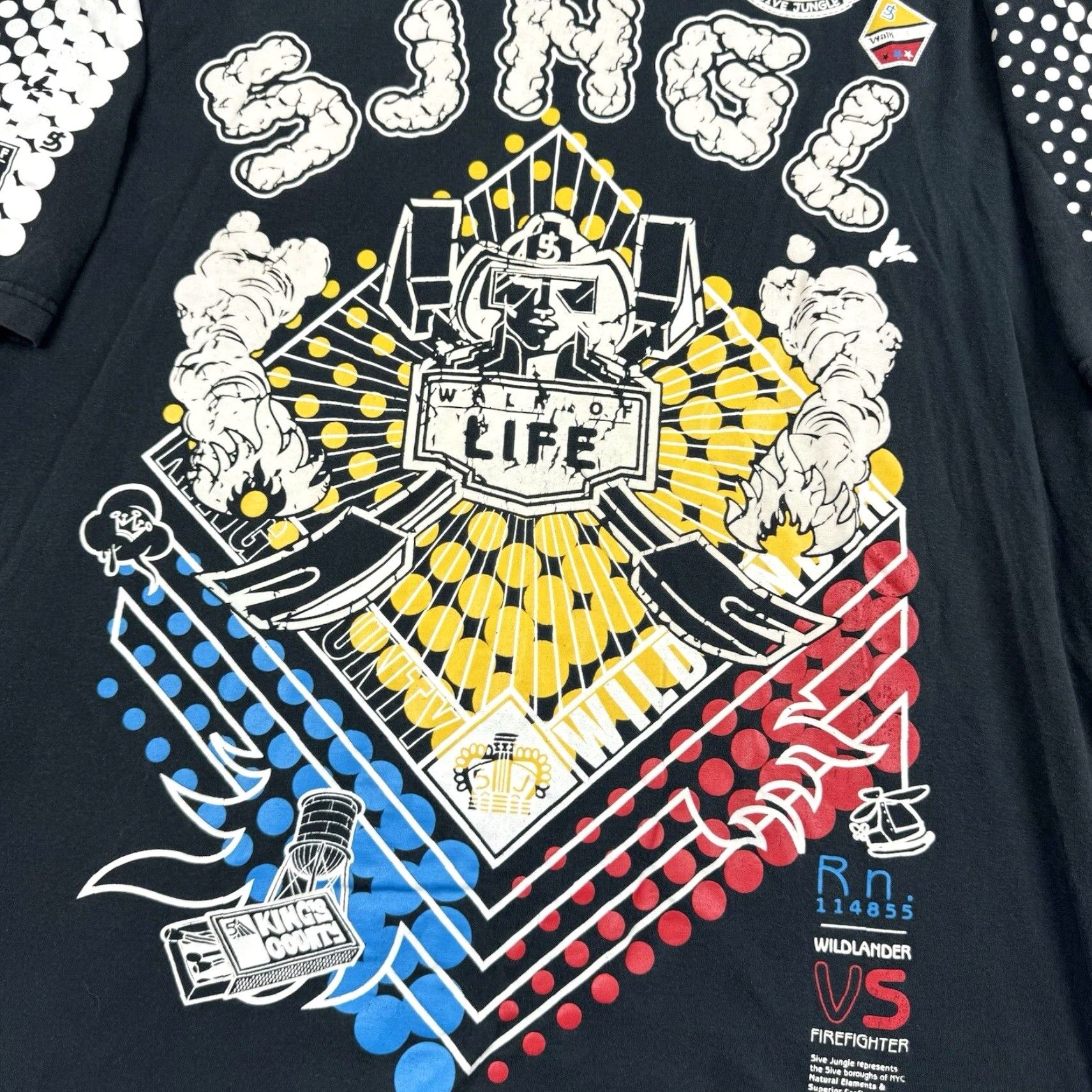 Vintage VINTAGE 5IVE JUNGLE T SHIRT Adult 2XL Black Hip Hop Hipster Punk Skater Y2K Relaxed Crew Neck Short Sleeve Mens Size US XXL / EU 58 / 5 - 3 Thumbnail