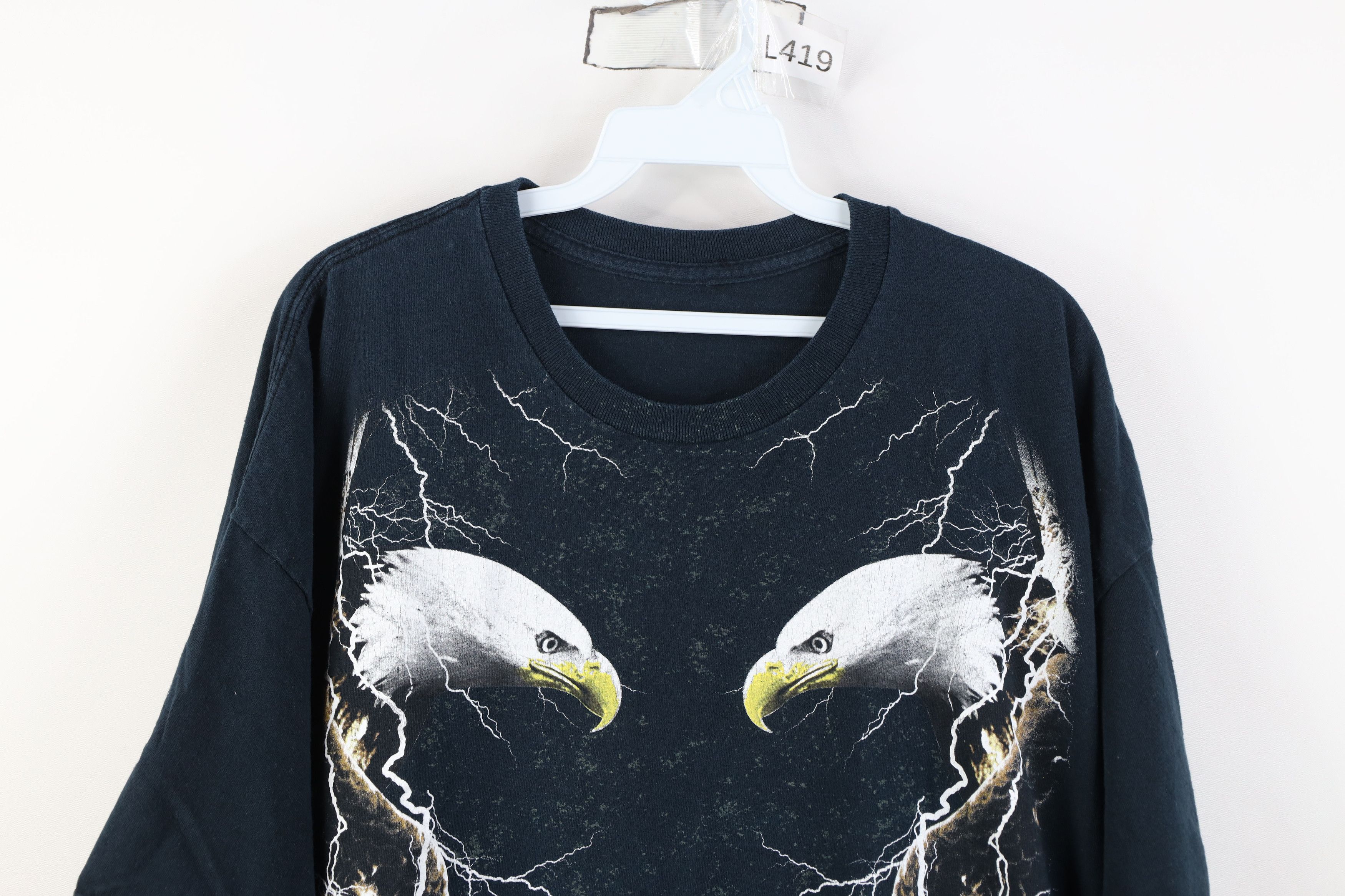 Vintage Vintage 90s Y2K Streetwear Lightning Short Sleeve T-Shirt Size US XXL / EU 58 / 5 - 2 Thumbnail