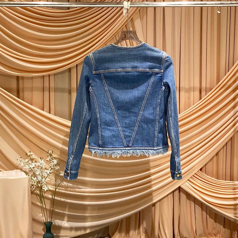 Louis Vuitton Louis Vuitton Washed blue fringed denim jacket Size XS / US 0-2 / IT 36-38 - 3 Thumbnail