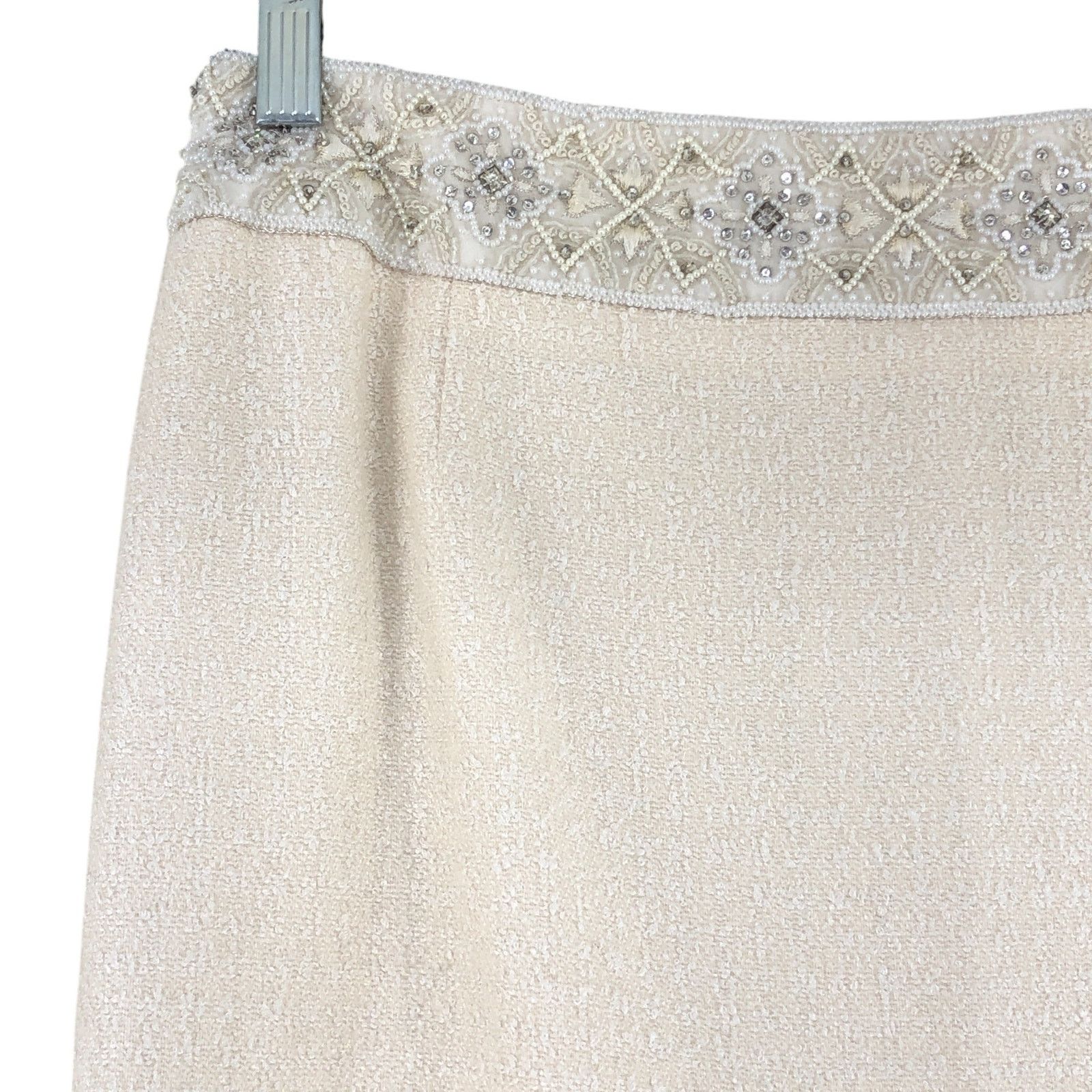 Escada Escada Size 38 US M Skirt Pencil Beaded Silk Wool TINY FLAW Size 29" - 6 Thumbnail