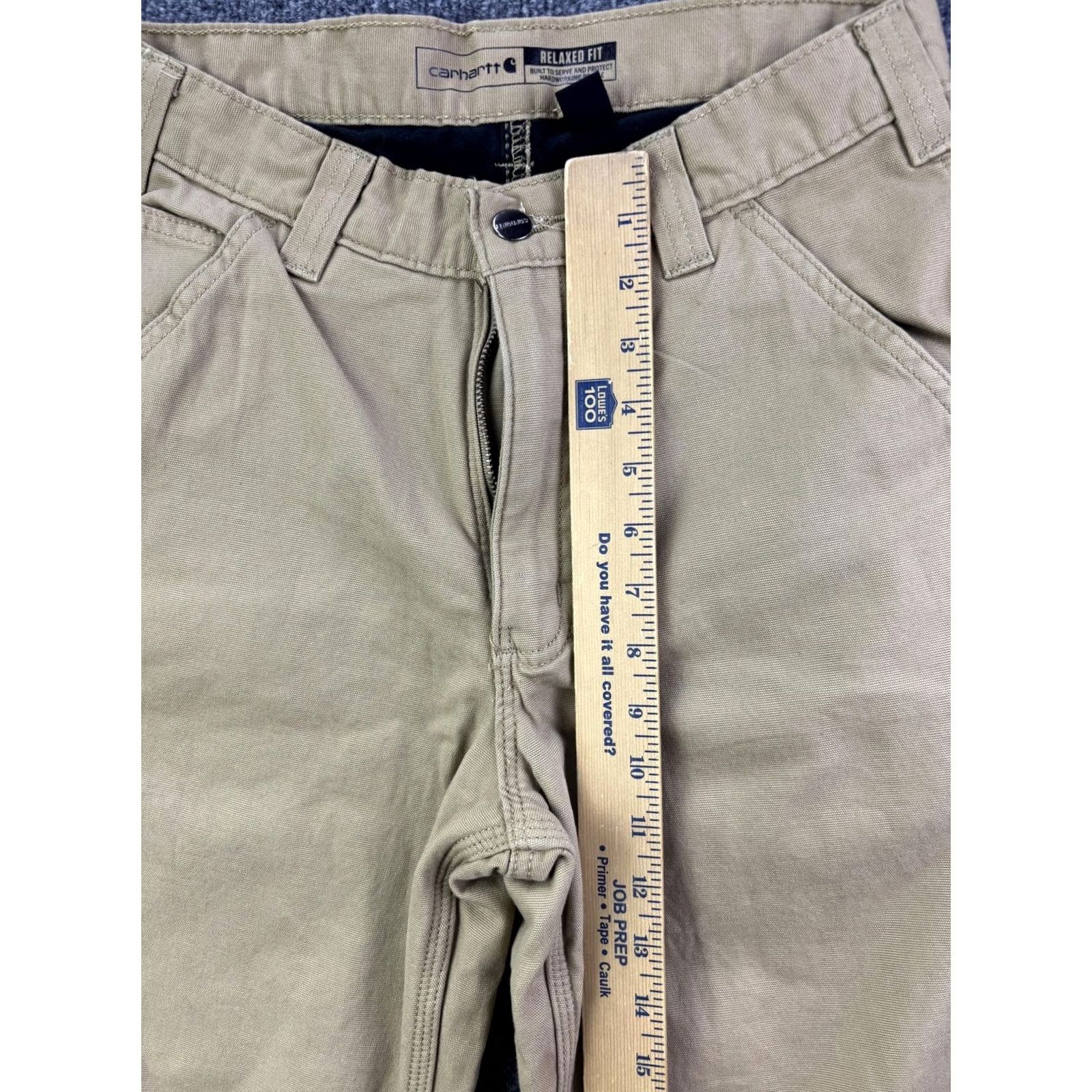 Carhartt Carhartt Pants Mens 30x34 Beige Rugged Flex Relaxed Fit Lined Work BN3342-M Size US 30 / EU 46 - 4 Thumbnail