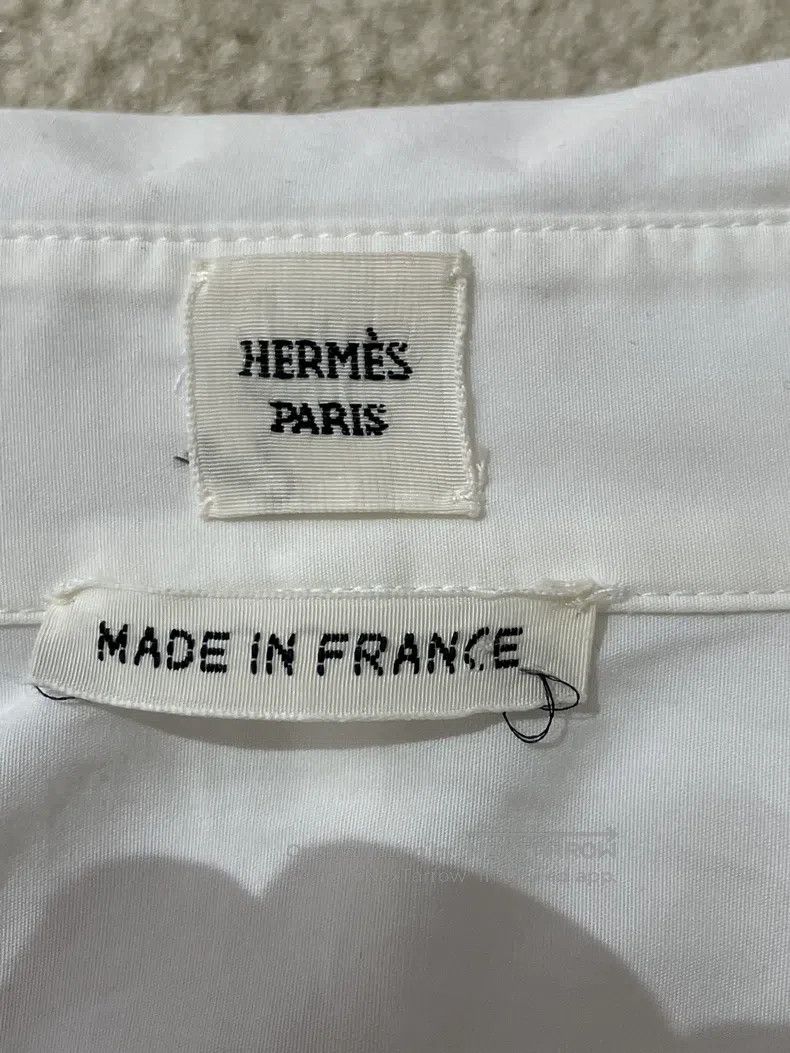 Hermes Hermes White Zip-Up Shirt Size XXS / US 00 / IT 34 - 3 Thumbnail