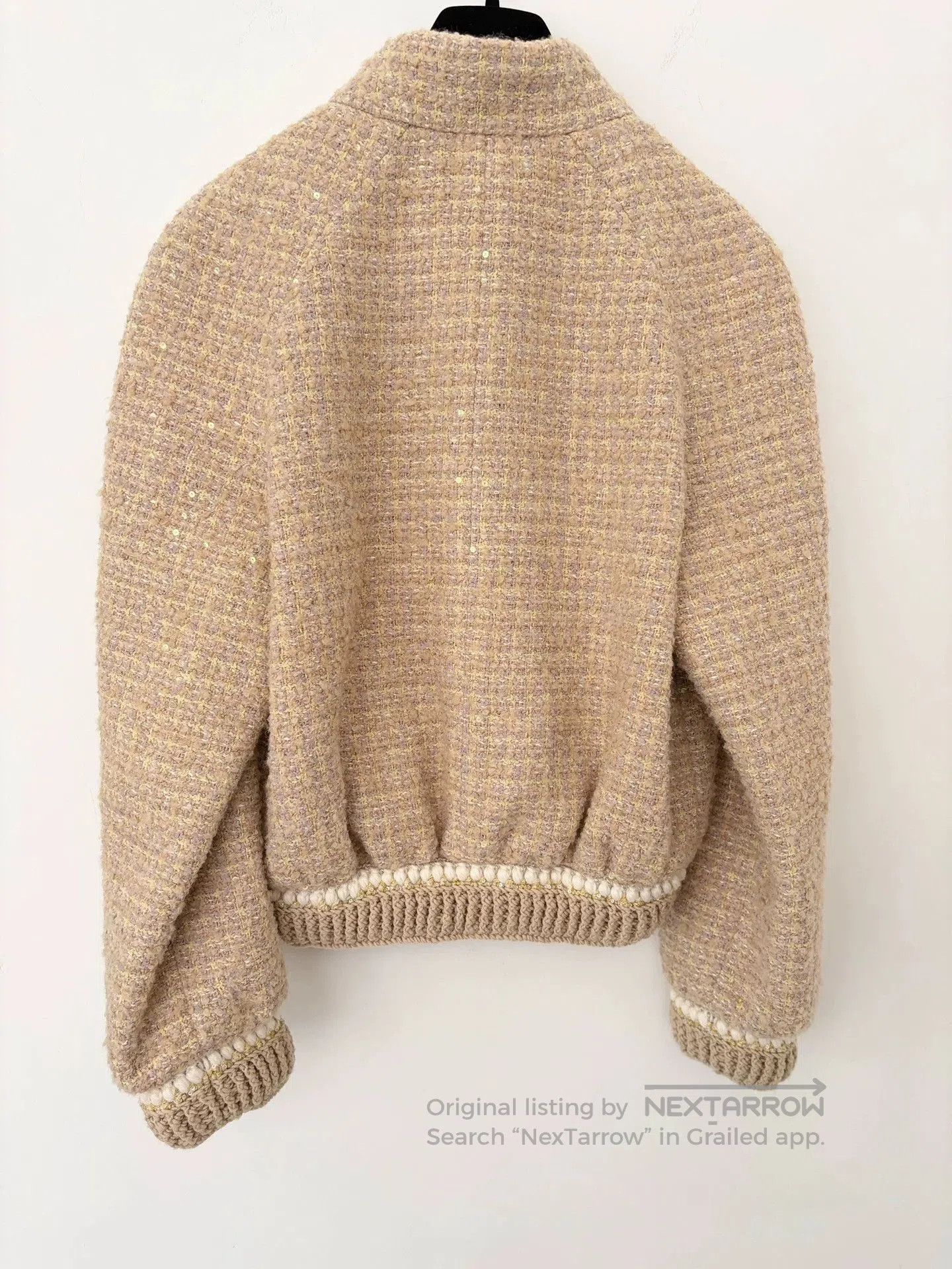 Chanel Chanel Pink Tweed Stand-Collar Jacket. Size US XS / EU 42 / 0 - 2 Thumbnail