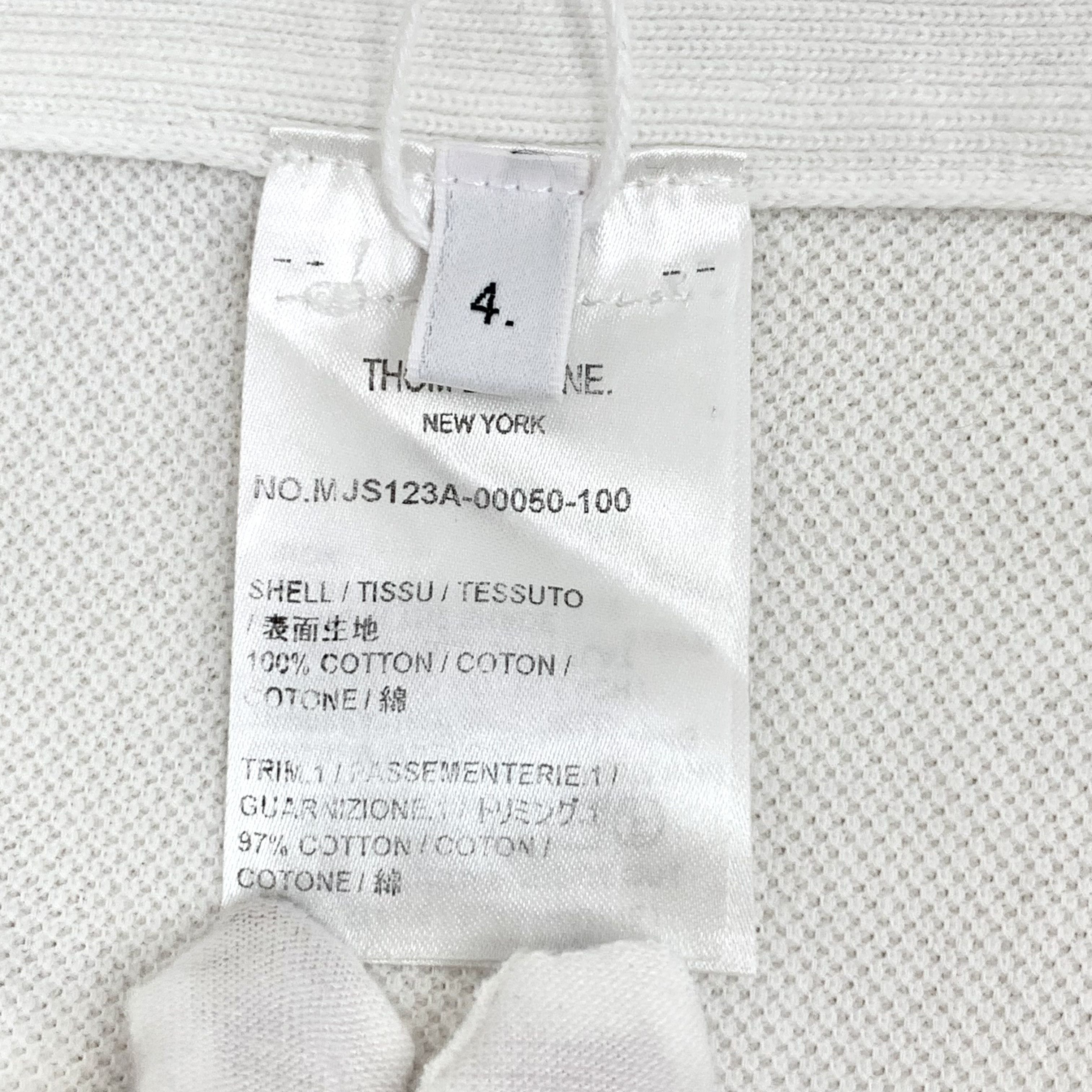 Thom Browne Thom Browne Cotton T-Shirt White (L) Size US XL / EU 56 / 4 - 7 Thumbnail