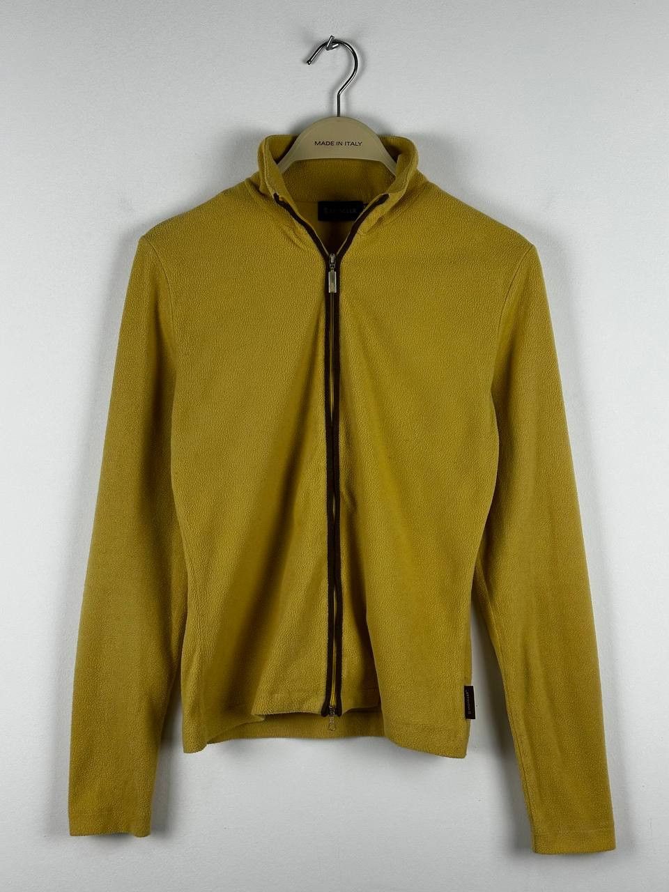 Moncler × Vintage Moncler Vintage Yellow Fleece Full Zip Sweater Size XS / US 0-2 / IT 36-38 - 1 Thumbnail