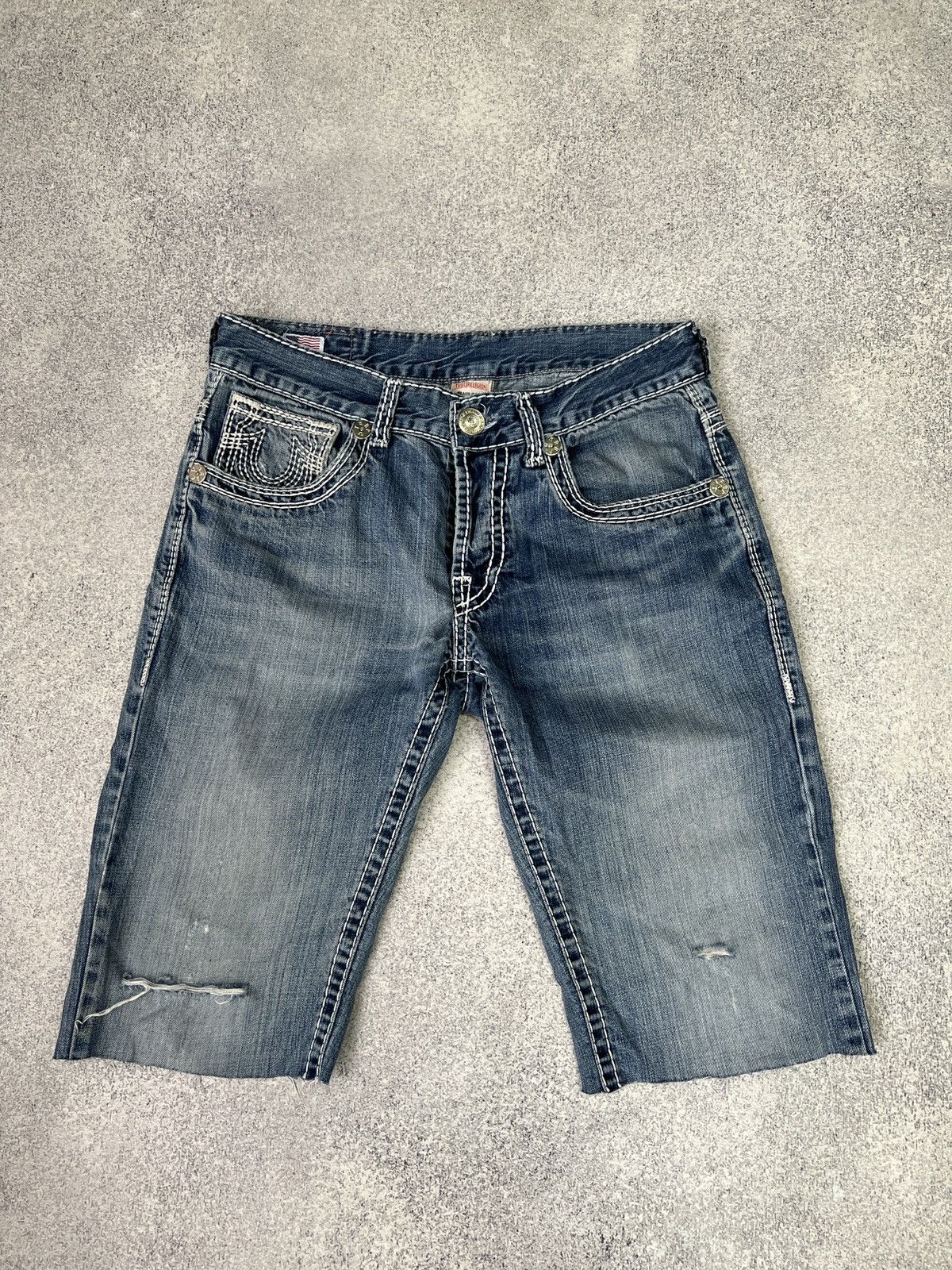 True Religion × Vintage CRAZY TRUE RELIGION Y2K JACKSON SHORTS CHIEF KEEF STYLE Size US 32 / EU 48 - 7 Thumbnail