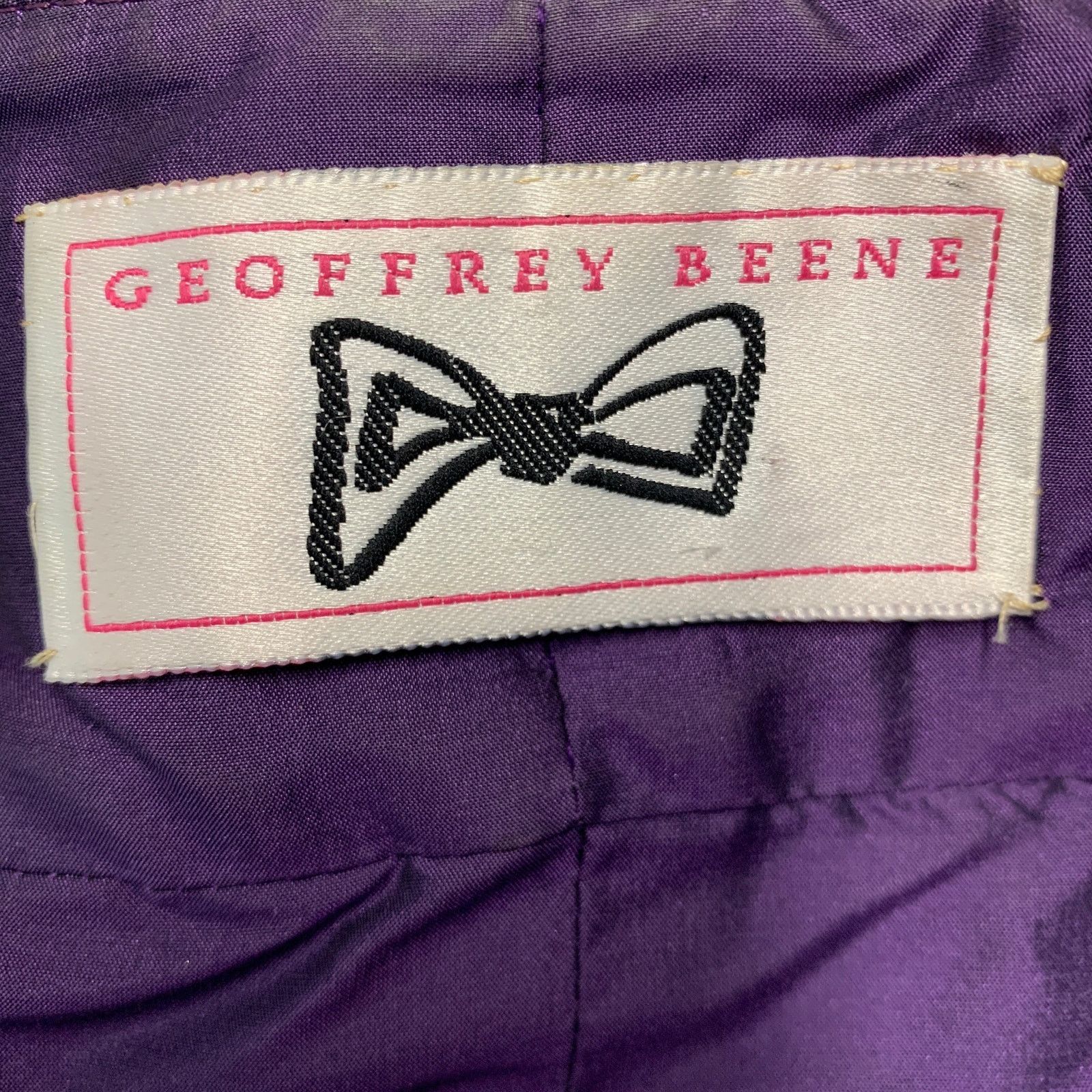Geoffrey Beene GEOFFREY BEENE Size M Purple Sequined Evening Blazer Size M / US 6-8 / IT 42-44 - 4 Thumbnail