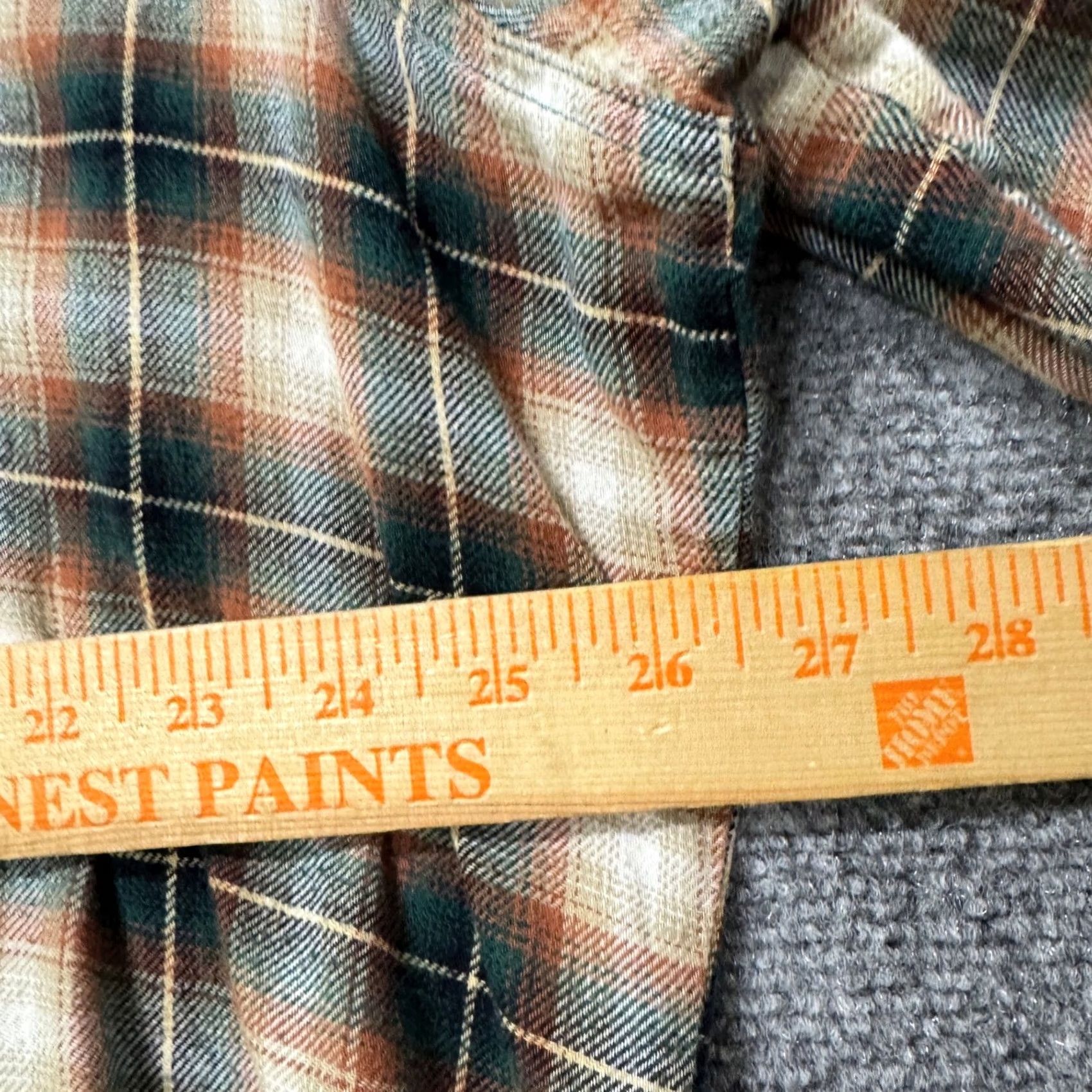 Wrangler Wrangler Flannel Shirt Men 2XL Plaid 100% Cotton Western Pearl Snap Multicolor Big & Tall Mens Size 48R - 4 Thumbnail