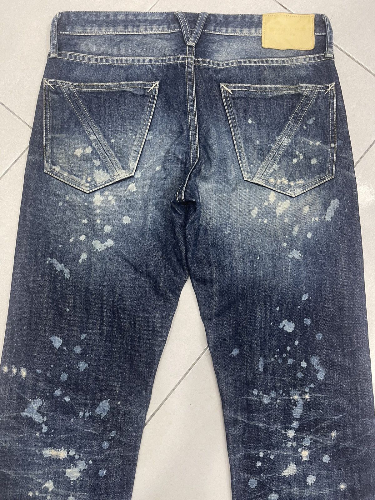 Vanquish Vanquish "Hello World" Paint Splatter Distressed Denim Size US 32 / EU 48 - 13 Thumbnail