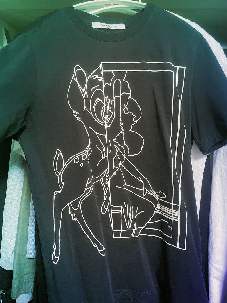 Givenchy Givenchy Sketch Deer Tee Unisex 2506-Nextarrow Size US M / EU 48-50 / 2 - 1 Thumbnail