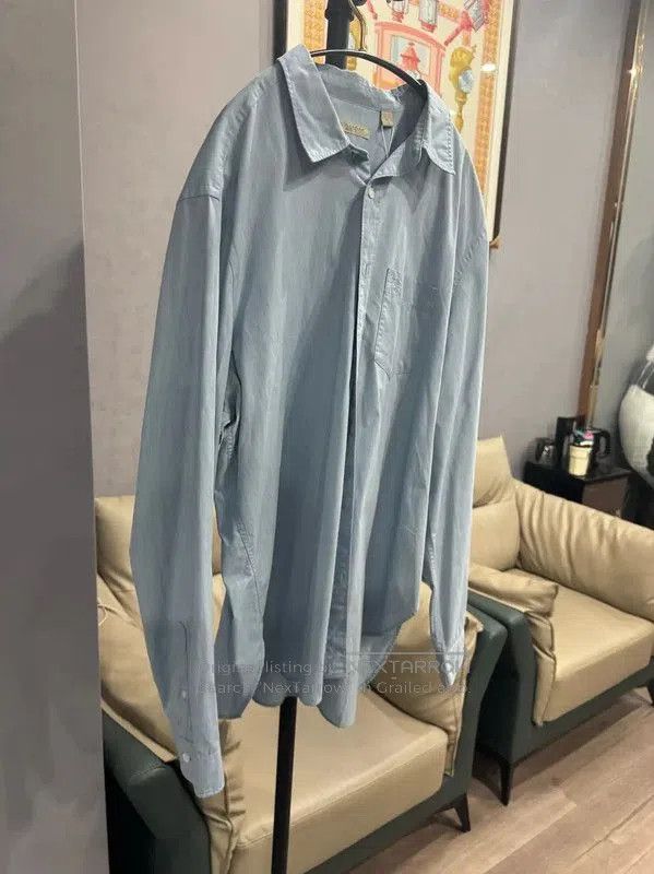Burberry Burberry Light Blue Cotton Long Sleeve Shirt. Size US XL / EU 56 / 4 - 3 Thumbnail