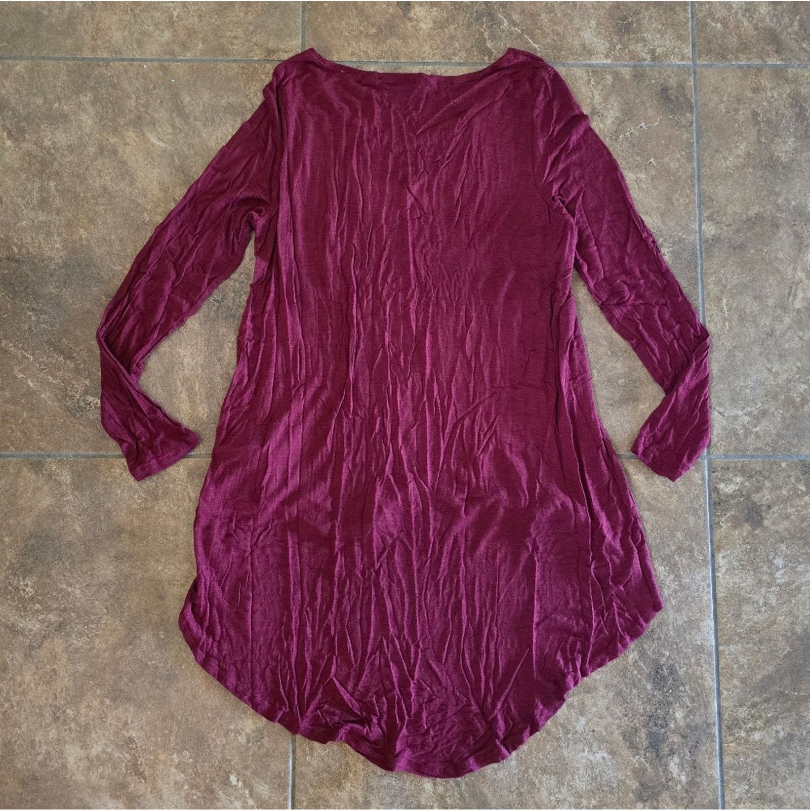 Other Burgundy | HEART HIPS | High Low Long Sleeve Size L / US 10 / IT 46 - 2 Thumbnail