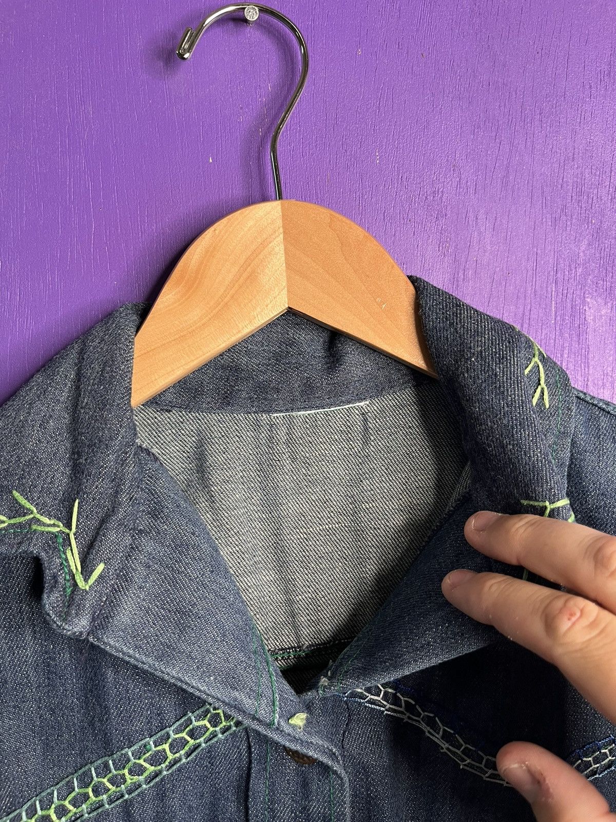 Vintage Vintage 80s Marilyn embroidered denim shirt/jacket Size M / US 6-8 / IT 42-44 - 4 Thumbnail