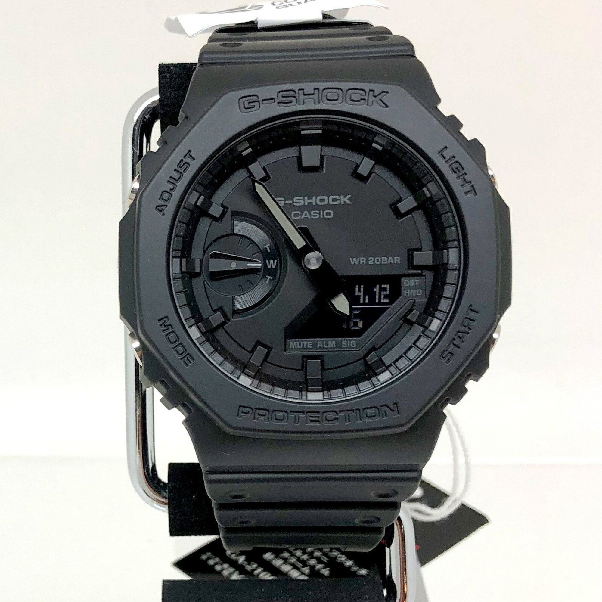 image of Casio G-Shock Watch Ga-2100-1A1Jf Octagonal Form All Black Ana-Digi Digi Ana Quartz Men's It51Iaaqv