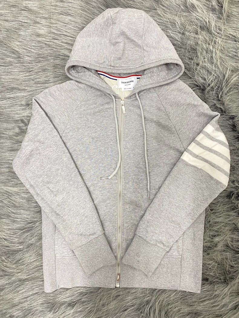Thom Browne thom browneSleeve-marked striped zipper classic hooded swea Size US L / EU 52-54 / 3 - 1 Thumbnail