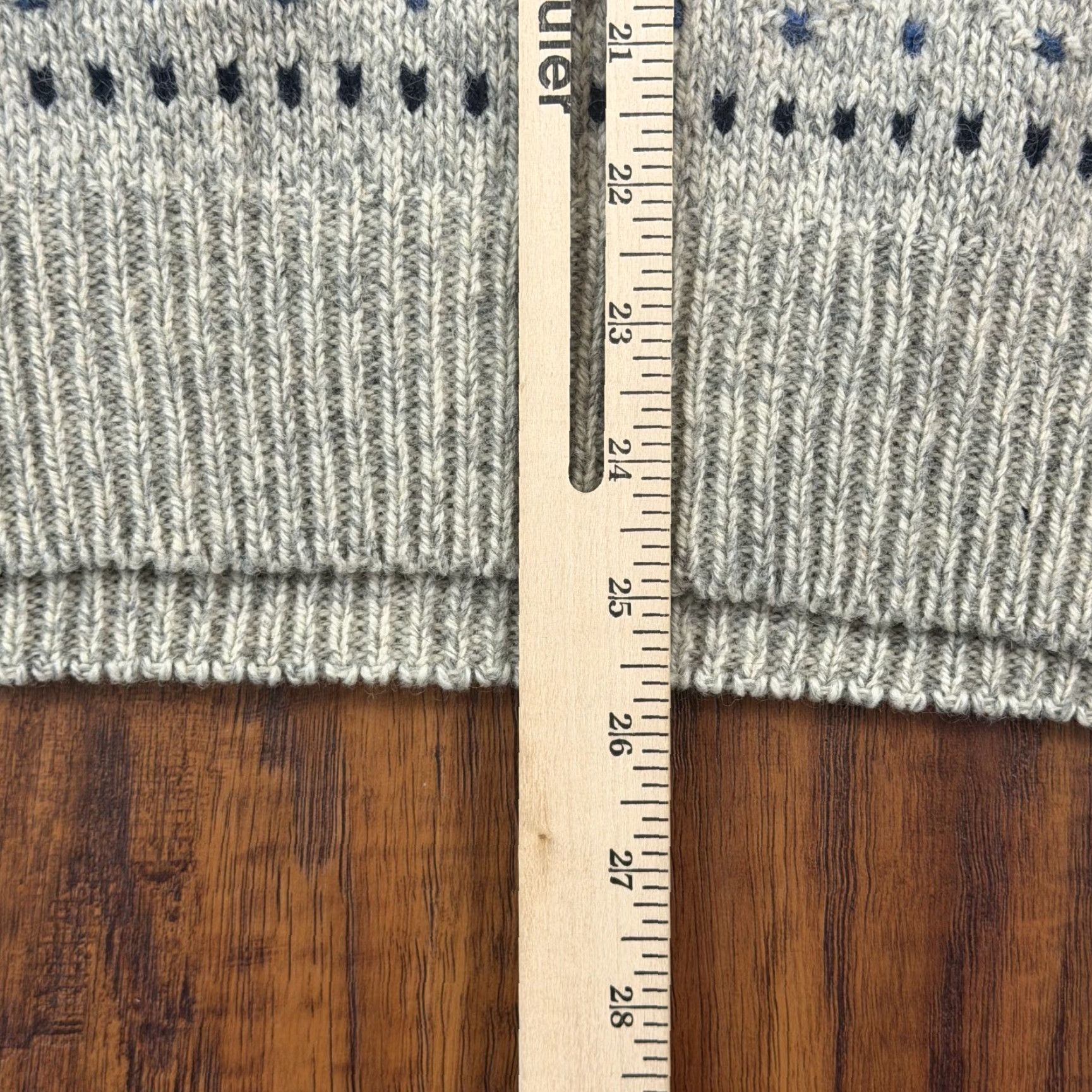 Vintage VINTAGE INC International Concepts Sweater Mens M Gray Wool Fair Isle Pullover Knit Crew Neck Winter Fall Size US M / EU 48-50 / 2 - 7 Thumbnail