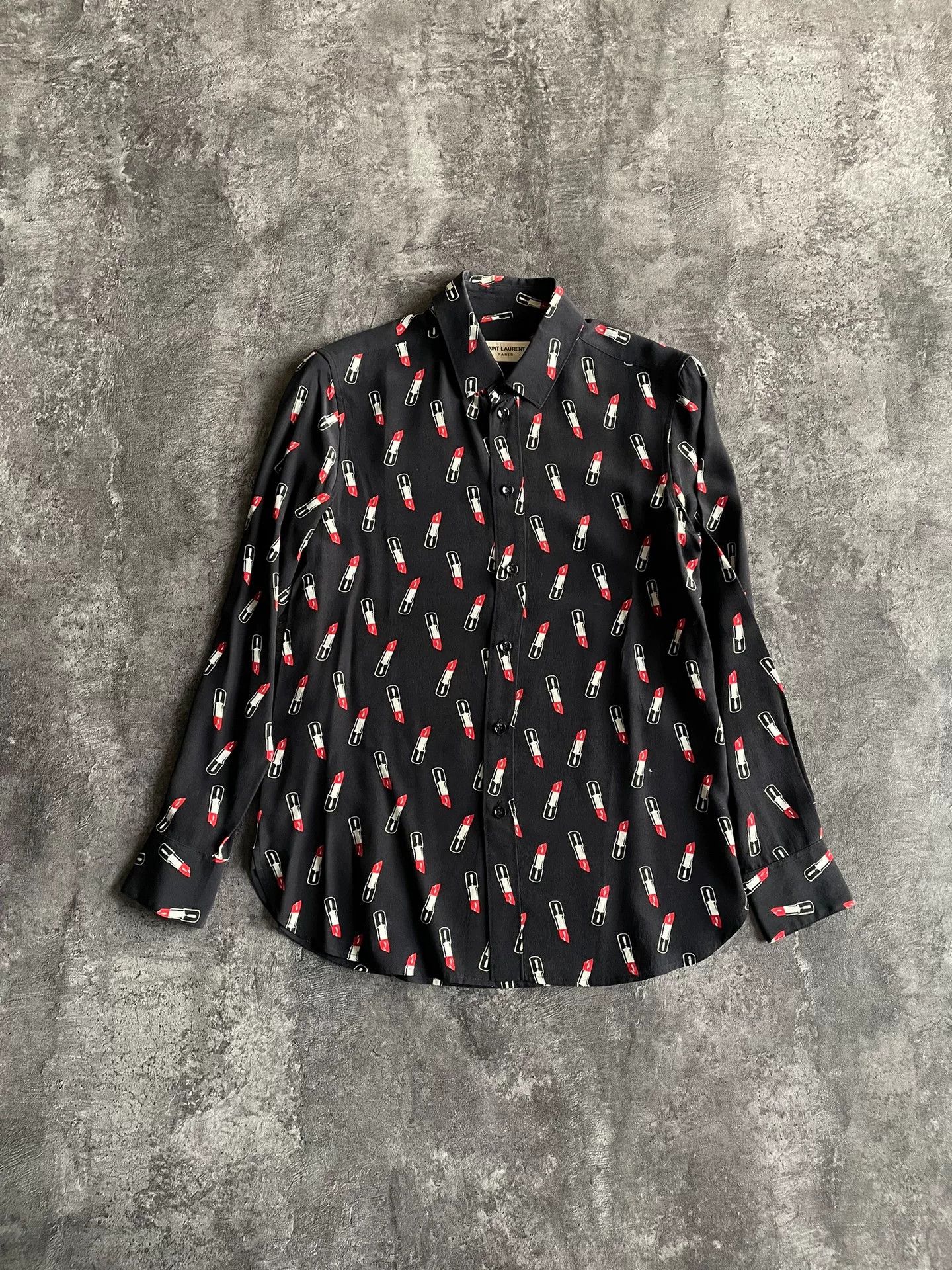 Saint Laurent Paris Saint Laurent Patterned Long Sleeve Shirt Size M / US 6-8 / IT 42-44 - 1 Thumbnail