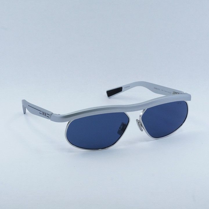 Dior Dior DIORIDER S1U F1B0 Sunglasses Silver Oval Frame Size ONE SIZE - 9 Thumbnail