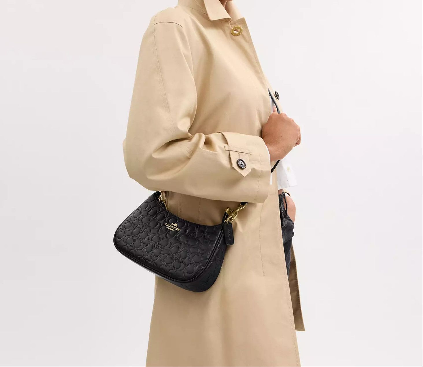 Coach Teri Shoulder Bag In Signature Leather CY774 Size ONE SIZE - 3 Thumbnail