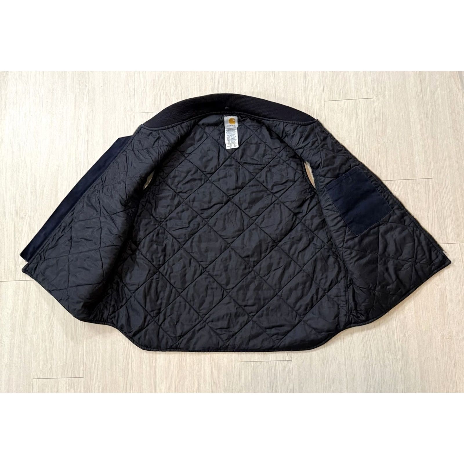 Carhartt VINTAGE Carhartt Quilt-Lined Work Vest 2XLT Blue Cotton Nylon Lined Zip Men 90s USA Quilted Casual Workwear Size US XXL / EU 58 / 5 - 3 Thumbnail