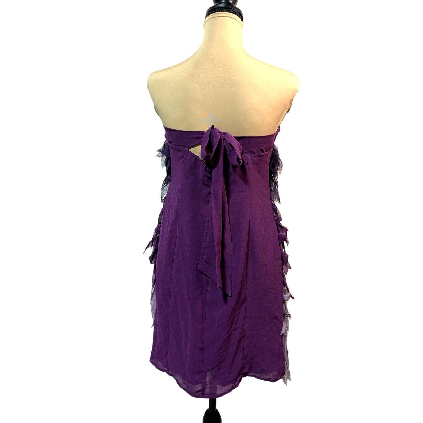 Other MINUET Purple Ombre Strapless Tie-back Mini Dress | NWT Size L / US 10 / IT 46 - 2 Thumbnail