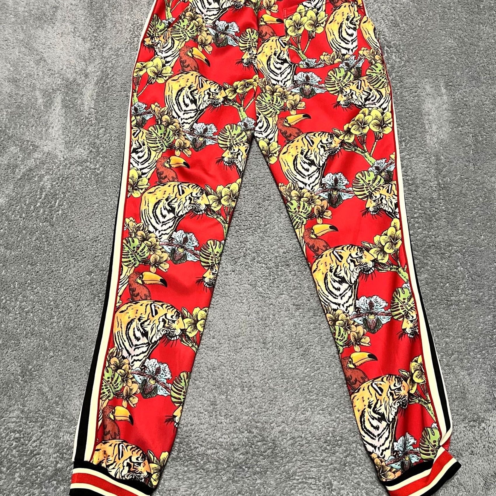 Vintage VINTAGE Victorious Pants Mens XXL Jungle Jogger Tiger Sweatpants Red Size US 39 - 3 Thumbnail